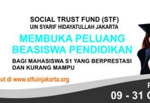 Beasiswa Social Trust Fund Tahun 2017 (Semester Genap)