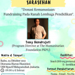 Sarahsehan Bulanan STF: Fundraising Pada Ranah Lembaga Pendidikan