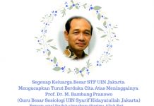 STF Mengucapkan Duka Cita Atas Meninggalnya Prof. Dr. M. Bambang Pranowo