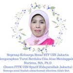 STF Mengucapkan Duka Cita Atas Meninggalnya Nurlena, MA. Ph.D