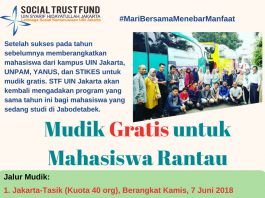 Mudik Gratis untuk Mahasiswa Rantau