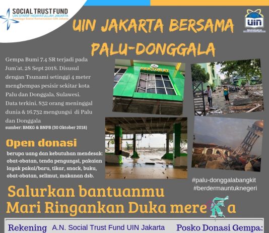 UIN Jakarta Bersama Palu-Donggala
