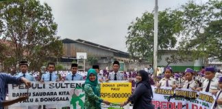 Yayasan Kamilul Awwabin Titipkan Donasi untuk Korban Musibah Palu