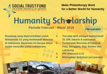 Beasiswa Kemanusiaan Bagi Mahasiswa S1 Korban Lombok, Palu, dan Selat Sunda