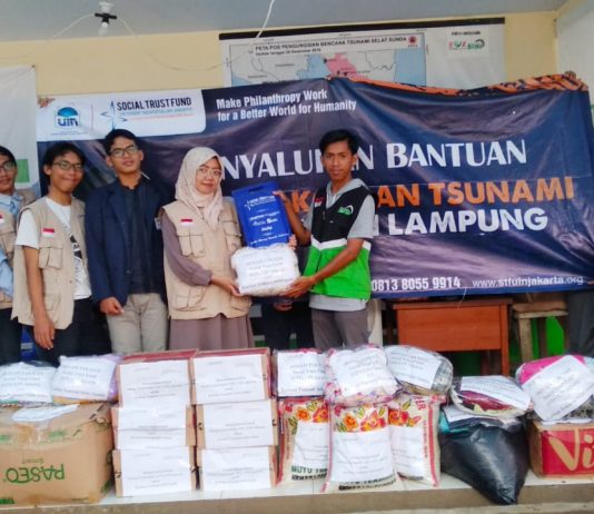 STF UIN Jakarta Salurkan Donasi ke Beberapa Titik Korban Bencana Tsunami Selat Sunda
