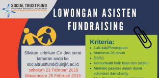 Lowongan Asisten Fundraising
