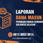 Laporan Donasi Masuk Program Donasi Kemanusiaan Sulawesi Selatan Per 22 Februari 2019