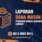 Laporan Donasi Masuk Program Donasi Kemanusiaan Lombok Per 20 Agustus 2018