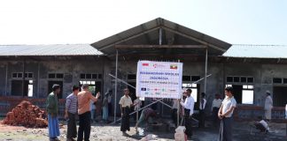 STF UIN Jakarta Gabung Indonesian Humanitarian Alliance (IHA) Dirikan Bangunan di Rakhine State, Myanmar