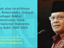 Selamat Atas Terpilihnya Prof. Dr. Komaruddin Hidayat Sebagai Rektor UIII