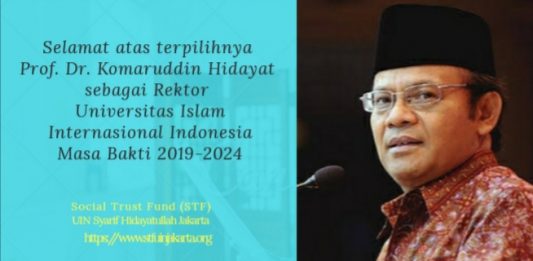 Selamat Atas Terpilihnya Prof. Dr. Komaruddin Hidayat Sebagai Rektor UIII