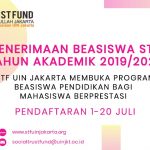 Selamat Kepada Mahasiswa Penerima Beasiswa Social Trust Fund UIN Jakarta Tahun Ajaran 2019/2020 (Semester Ganjil)