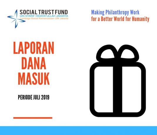 Laporan Donasi Masuk Periode Juli 2019