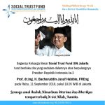 STF Mengucapkan Duka Cita Atas Meninggalnya Prof. dr.Ing. H. Bacharuddin Jusuf Habibie, FREng