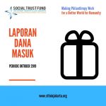 Laporan Donasi Masuk Periode Oktober 2019