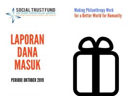 Laporan Donasi Masuk Periode Oktober 2019