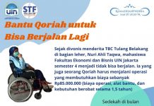 Bantu Nuri, Mahasiswa UIN Jakarta yang Juga Qoriah untuk Bisa Berjalan Lagi