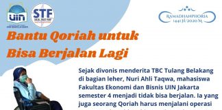 Bantu Nuri, Mahasiswa UIN Jakarta yang Juga Qoriah untuk Bisa Berjalan Lagi