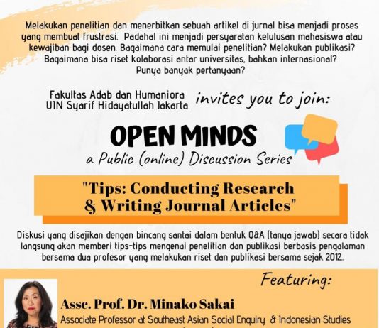 OPEN MINDS: A Public (online) Discussion Series. ”Tips: Conducting Research and Writing Journal Articles”