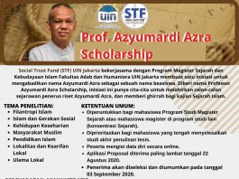 Professor Azyumardi Azra Scholarships 2020/2021 (Ganjil)