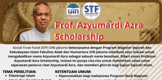 Professor Azyumardi Azra Scholarships 2020/2021 (Ganjil)