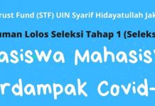Pengumuman Lolos Seleksi Berkas Beasiswa Mahasiswa Terdampak Covid-19