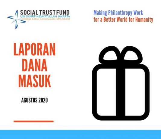 Laporan Donasi Masuk Periode Agustus 2020