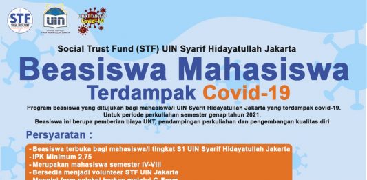 ANNOUNCEMENT Penerimaan Pendaftaran Beasiswa Mahasiswa terdampak Covid-19 STF UIN Diperpanjang
