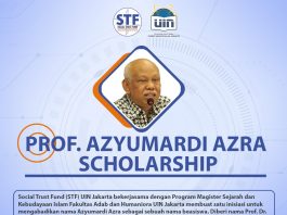 Informasi Beasiswa Prof Azyumardi Azra Sholarship dari STF UIN Jakarta