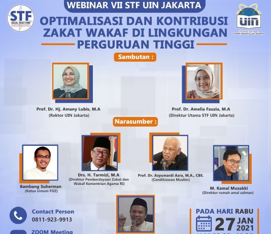 STF WEBINAR SERIES VII : Optimalisasi dan Kontribusi Zakat Wakaf di Lingkungan Perguruan Tinggi