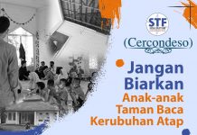 Jangan Biarkan Anak-anak Taman Baca Cercondeso Kerubuhan Atap