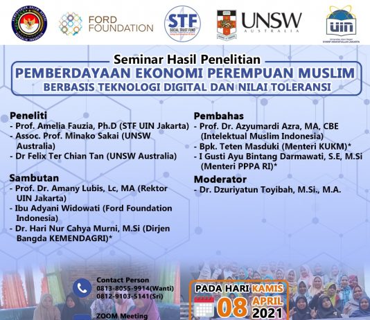 PEMBERDAYAAN EKONOMI PEREMPUAN MUSLIM BERBASIS DIGITAL DAN NILAI TOLERANSI