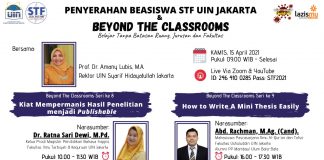 Penyerahan Beasiswa STF UIN Jakarta dan Beyond the Classrooms