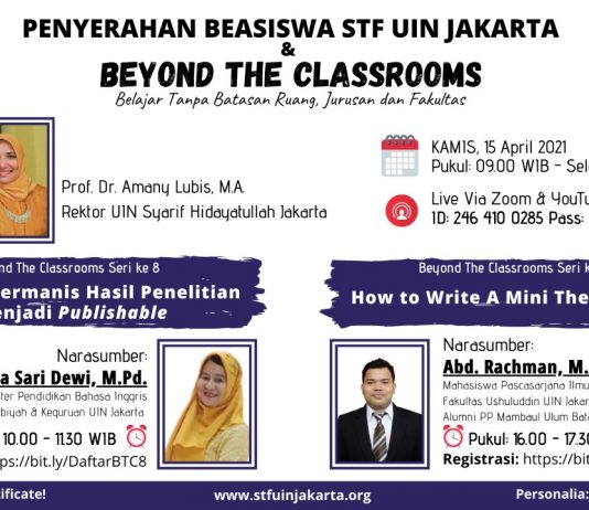 Penyerahan Beasiswa STF UIN Jakarta dan Beyond the Classrooms
