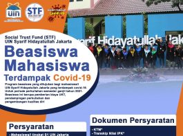 Social Trust Fund (STF) UIN Jakarta Membuka Program Beasiswa bagi Mahasiswa/i yang Terdampak Covid-19
