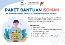 Mahasiswa UIN Jakarta yang Isoman di Sekitar Kampus Mendapatkan Paket Bantuan