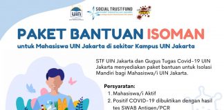 Mahasiswa UIN Jakarta yang Isoman di Sekitar Kampus Mendapatkan Paket Bantuan