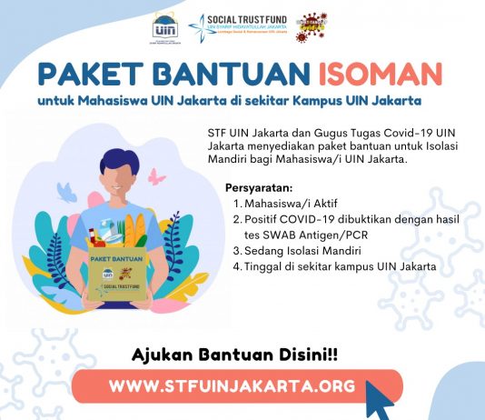 Mahasiswa UIN Jakarta yang Isoman di Sekitar Kampus Mendapatkan Paket Bantuan