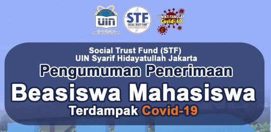 STF UIN Umumkan Nama yang Lolos Seleksi Berkas Beasiswa Mahasiswa Terdampak Covid-19