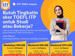 Kursus TOEFL ITP di STF UIN Jakarta
