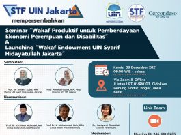 Seminar “Wakaf Produktif untuk Pemberdayaan Ekonomi Disabilitas dan Perempuan” & Launching “Waqf Endowment UIN Syarif Hidayatullah Jakarta”