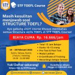 Short Course Structure TOEFL di STF UIN Jakarta
