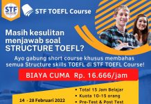 Short Course Structure TOEFL di STF UIN Jakarta