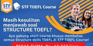Short Course Structure TOEFL di STF UIN Jakarta