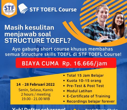 Short Course Structure TOEFL di STF UIN Jakarta
