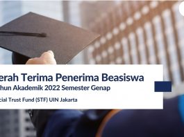 Serah Terima Penerima Beasiswa STF UIN Jakarta