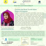 Shortcourse Bispro Pertemuan #6 “Ekonomi dan Bisnis Syariah dalam Bingkai Kebangsaan”