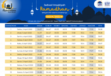 Jadwal Imsakiyah #RamadhanPenuhBerkah 1443 H/ 2022 H