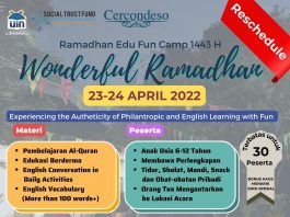 RESCEDULE! Ramadhan Edu Fun Camp 1443 H “Wonderful Ramadhan”