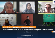 Meeting Perencanaan Pembangunan Musholla Rumah Wakaf Wirausaha dengan CAUKIN Studio